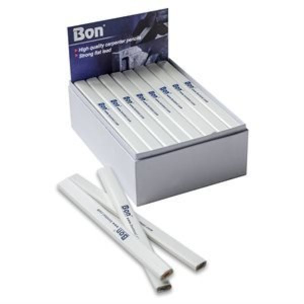 Bon Tool Bon 84-844 Pencil, White Casing Medium Red/Black Lead, (72/Pkg) 84-844